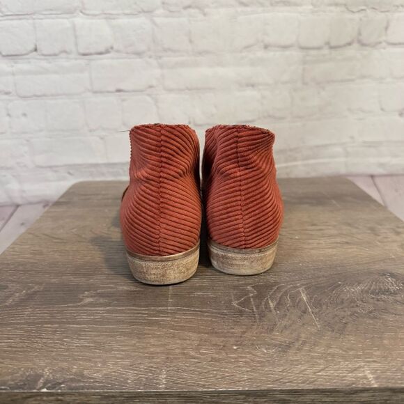 Free People Royale Rust Red Corduroy Booties size 37 - Picture 2 of 9